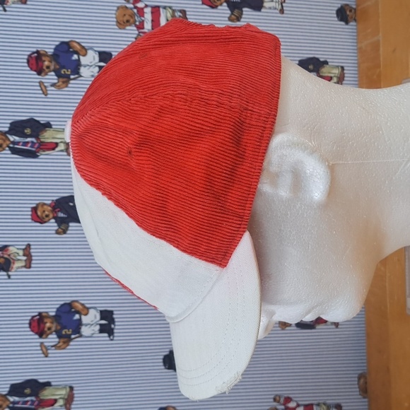 Georgia Bulldogs stitched logo corduroy red & white short brim velcro tab hat - Picture 2 of 11